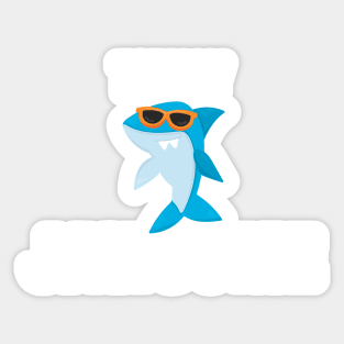 Totally Jawsome Shark with Sunglasses Sticker